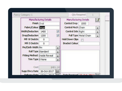 Drape and Blind software creates job orders and worksheets instantly. No more double handling with DBs.